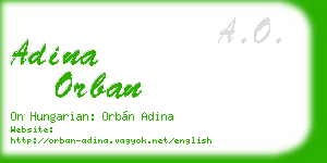 adina orban business card
